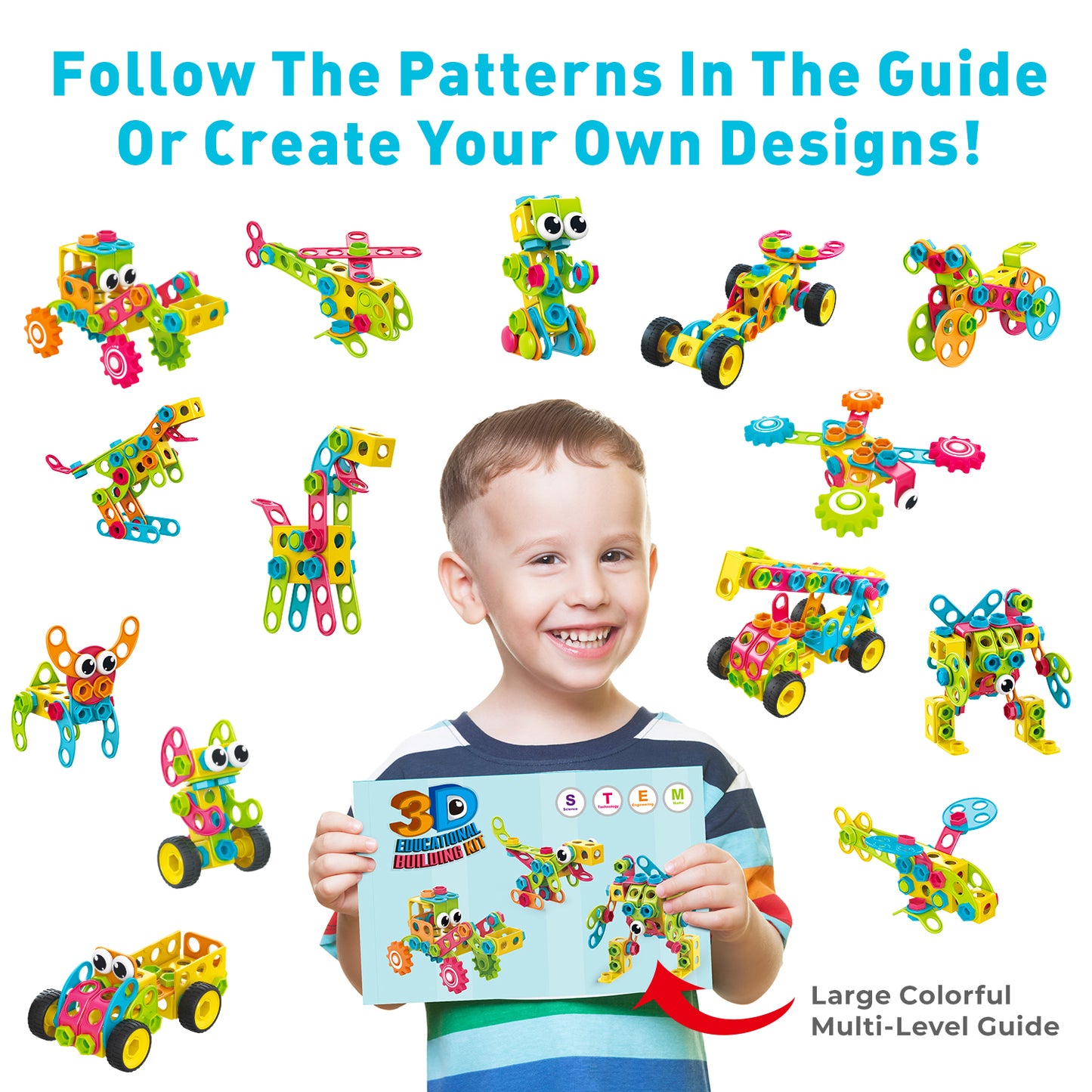 KIT de juguetes STEM 223 PCS con taladro