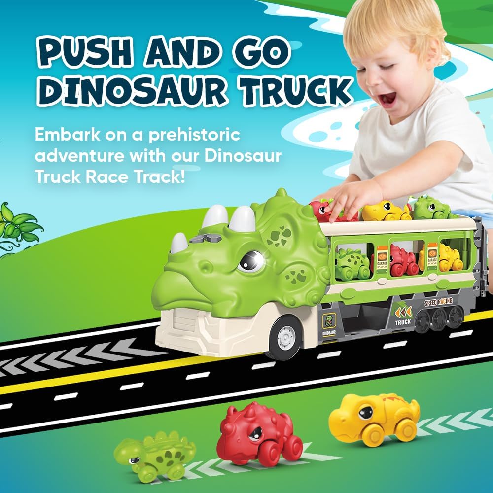 Dinosaur Toy Truck Race Track