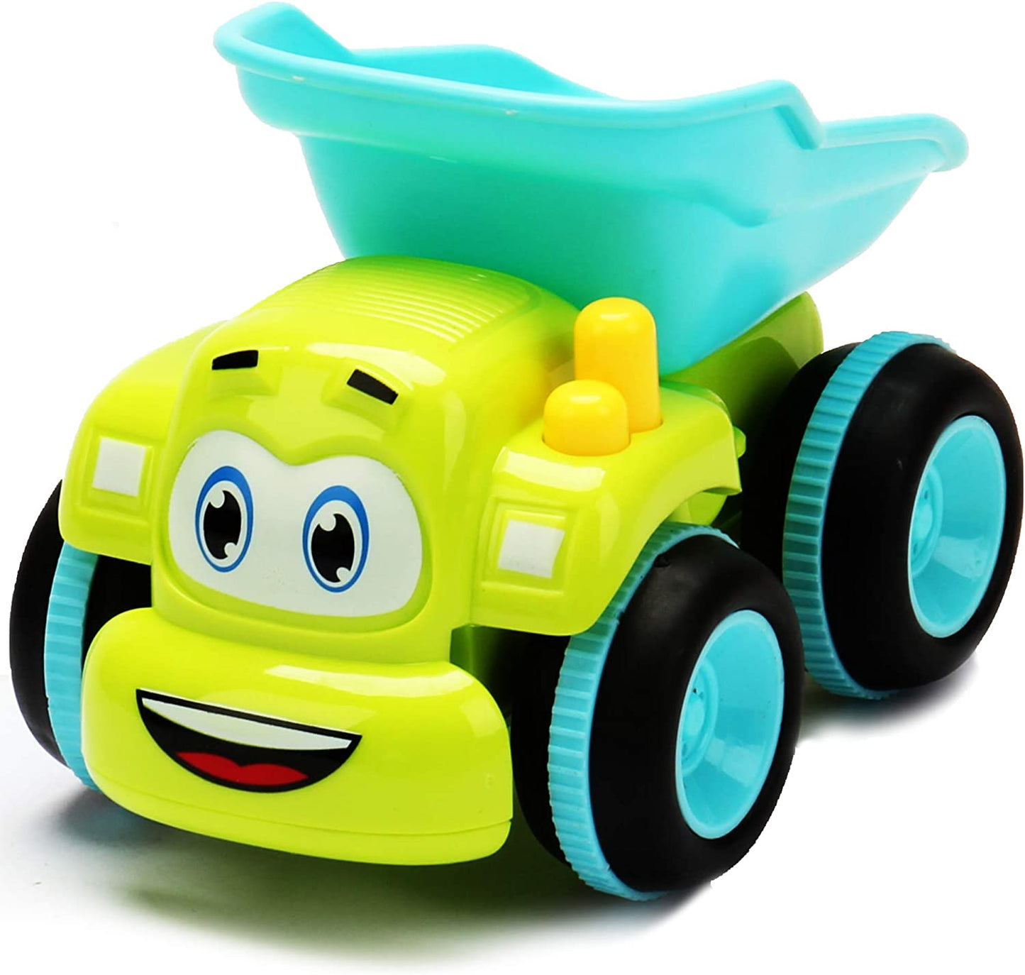 4 Friction Powered Trucks Set | Push and Go Toys for Boys & Girls