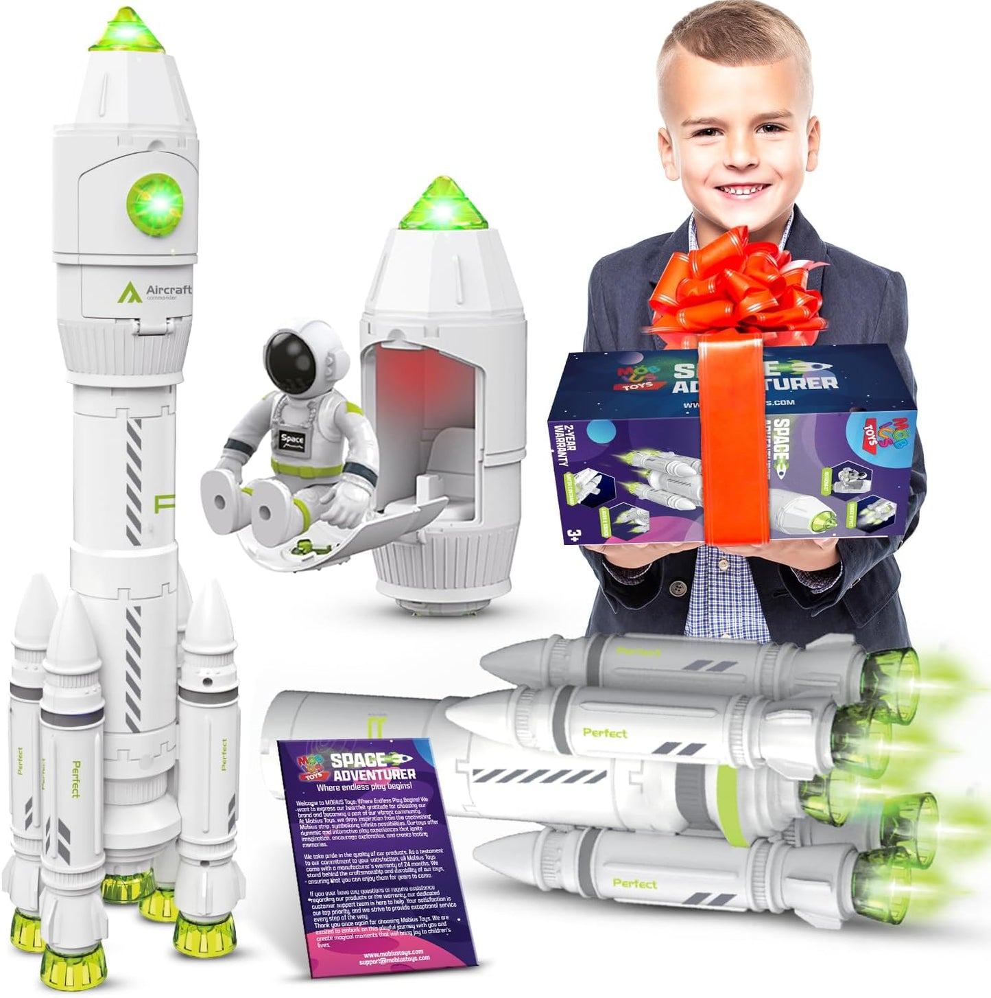 Space Toys for Kids 3-5 6 7 8 Years Old, Adventurer Rocket Ship
