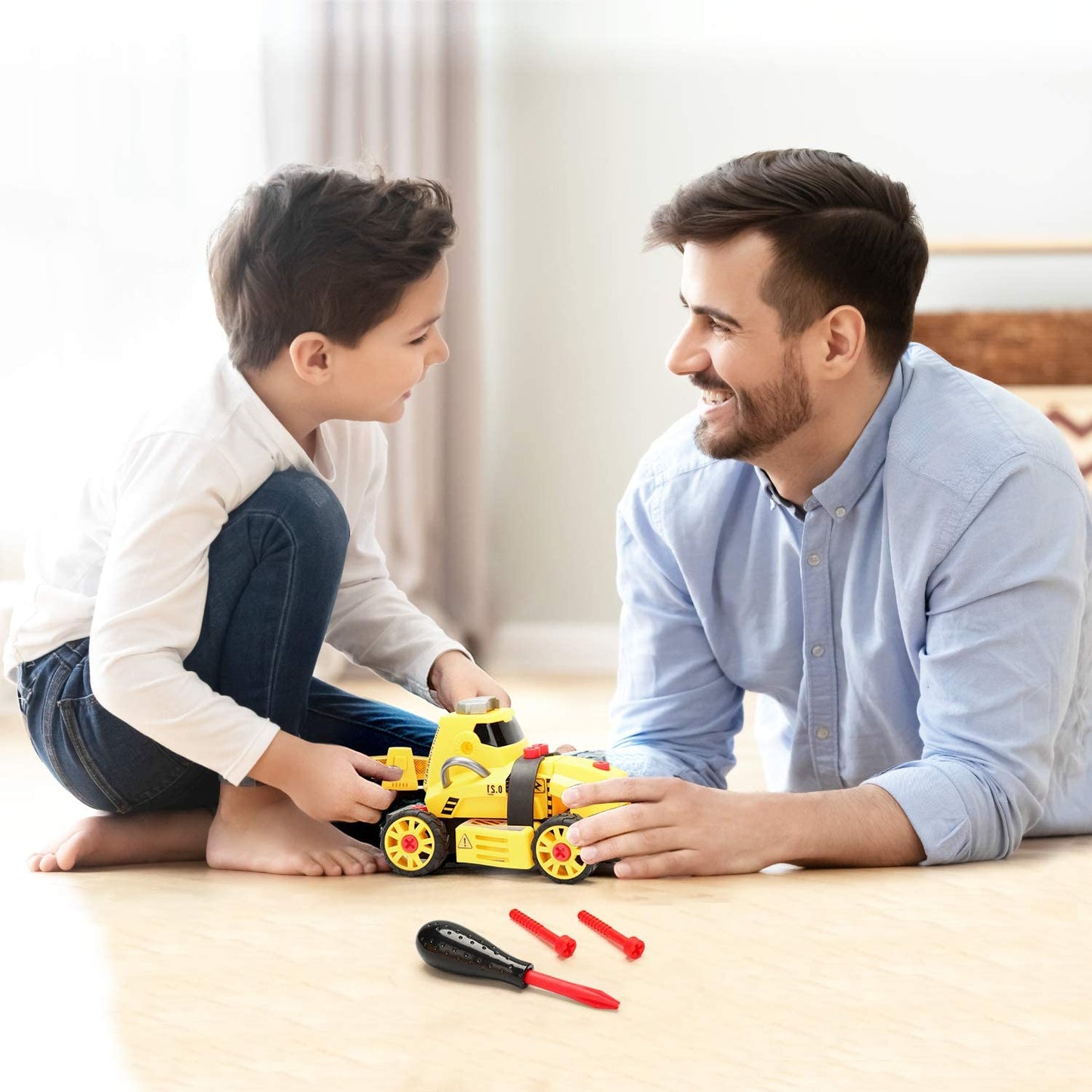 7 in 1 Take Apart Truck Construction Set | Push and Go Toys for Boys and Girls