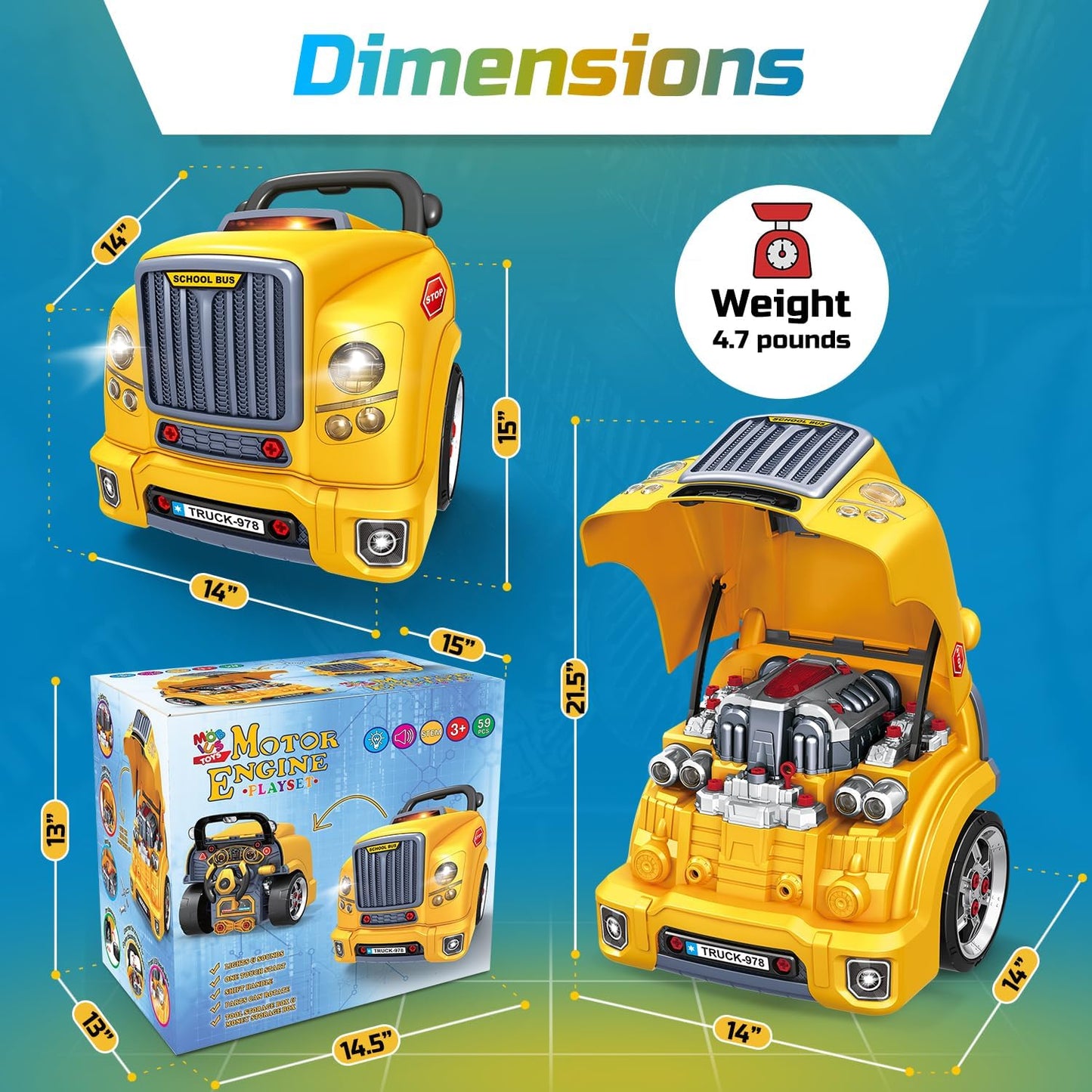 Large Truck Engine Toys