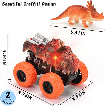 Dinosaur Monster Trucks - Pull Back Friction Power Dino Cars