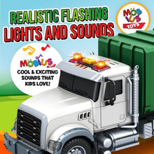 Cargar imagen en el visor de la galería, Garbage Truck Toy Set with Garbage Truck, 2 Trash Cans &amp; 48 Flashcards
