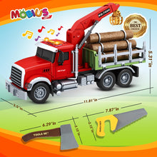 Cargar imagen en el visor de la galería, Timber Logging Toy Trucks Includes Axe &amp; Saw
