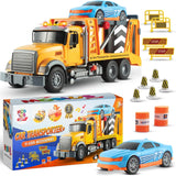 Race Car & Tow Tow Truck Toy with Lights & Sounds