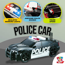 Cargar imagen en el visor de la galería, City Car Toy Playset of 4 Vehicles - Friction-Powered w/ Realistic Lights &amp; Sounds
