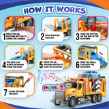 Race Car & Tow Tow Truck Toy with Lights & Sounds
