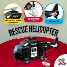 Cargar imagen en el visor de la galería, Playset of 4 Police Vehicles Includes Police Car, Helicopter, Motorcycle, Toy Ambulance
