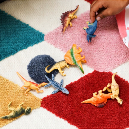 Dinosaur Transport Carrier Truck with 12 Realistic Dino Figures