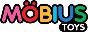 Colorful logo of Möbius Toys 