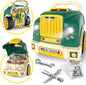 Green Large Truck Engine Toys for 4 Year Old Boys - Educational Model Engine Mechanic Build Playset w/Lights & Sounds