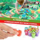 Dinosaurs Playset with 12 Toy Dinosaurs, Playmat and Accessories