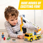 1:12 Scale Basket Truck Toy Playset with Realistic Vehicle, City Workers and Road Signs