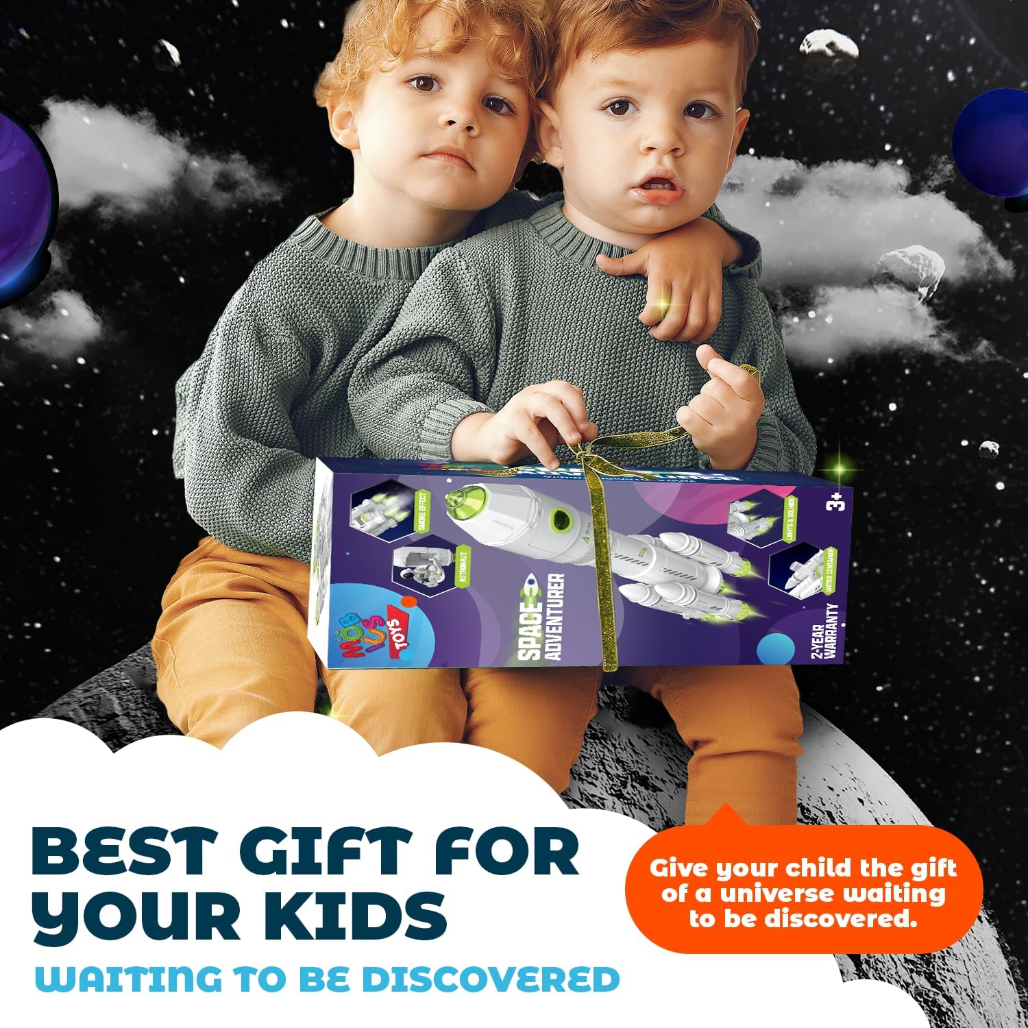 Space Toys for Kids 3-5 6 7 8 Years Old, Adventurer Rocket Ship