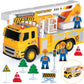 1:12 Scale Basket Truck Toy Playset with Realistic Vehicle, City Workers and Road Signs